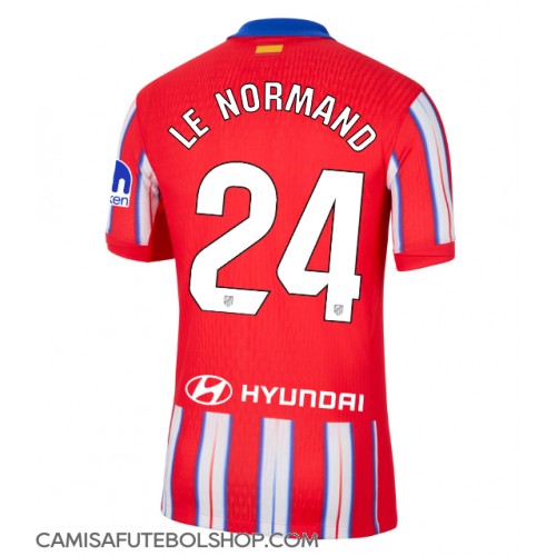 Camisa de time de futebol Atletico Madrid Robin Le Normand #24 Replicas 1º Equipamento 2024-25 Manga Curta